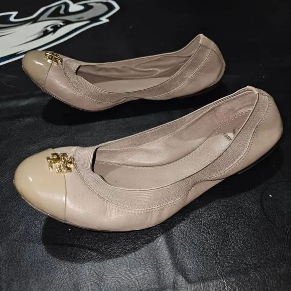 Tory‎ Burch Womens Tan Taupe Jolie Ballet Flats Shoes 8M 8