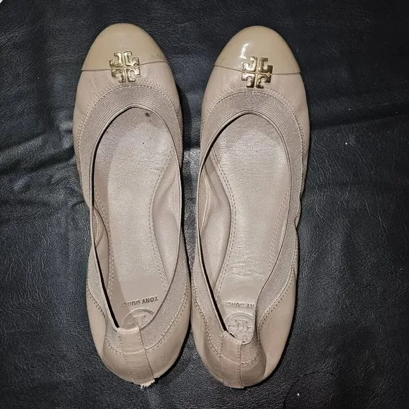 Tory‎ Burch Womens Tan Taupe Jolie Ballet Flats Shoes 8M 8