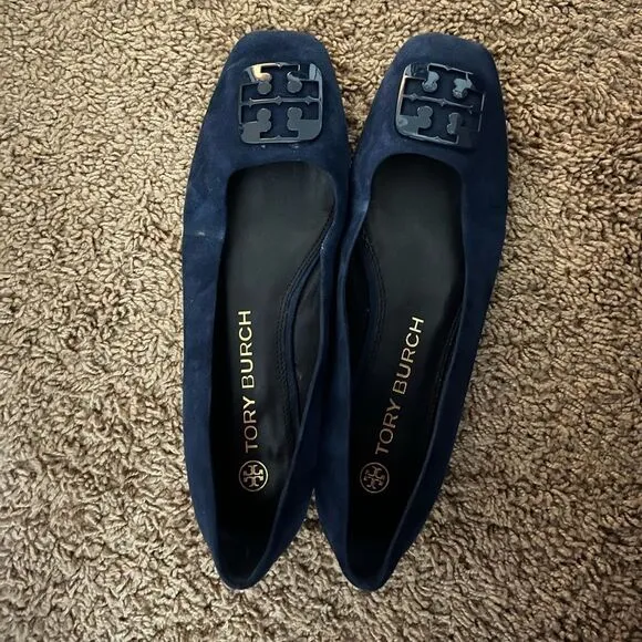 Tory Burch Blue Suede Shoes