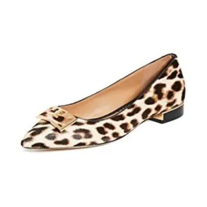 Tory Burch Gigi Ballerina Calf Hair Slip On Flats