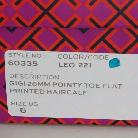 Tory Burch Gigi Ballerina Calf Hair Slip On Flats