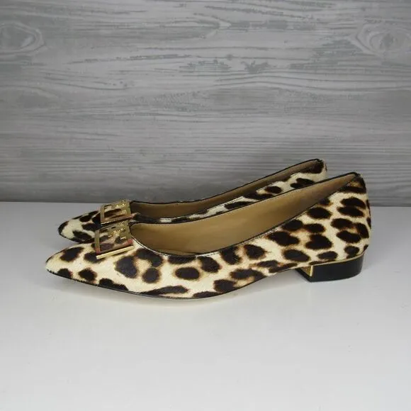 Tory Burch Gigi Ballerina Calf Hair Slip On Flats