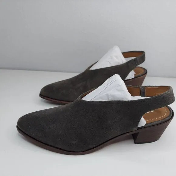 Trask Tess Slingback Pump Gray Suede Leather Shoe 11M Women’s MSRP $248