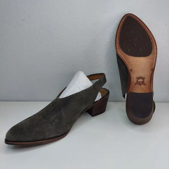 Trask Tess Slingback Pump Gray Suede Leather Shoe 11M Women’s MSRP $248