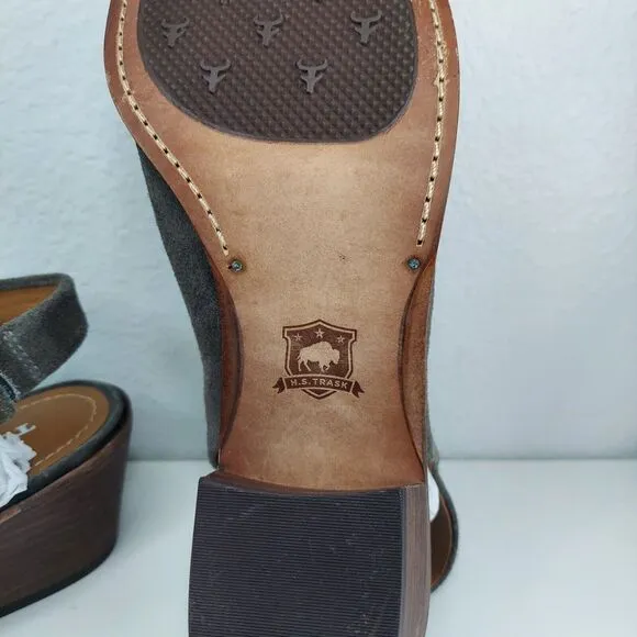 Trask Tess Slingback Pump Gray Suede Leather Shoe 11M Women’s MSRP $248