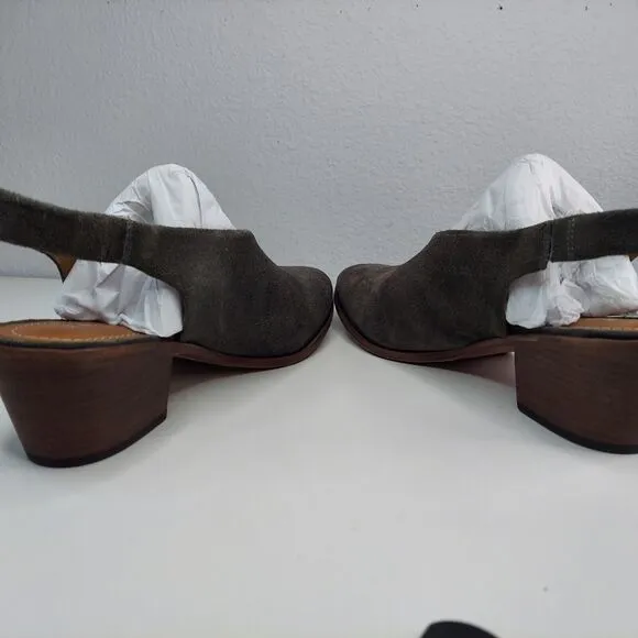 Trask Tess Slingback Pump Gray Suede Leather Shoe 11M Women’s MSRP $248