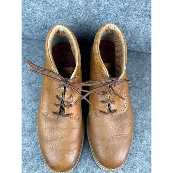 Twisted X Brown Ankle Boots Men's 10M Embossed Leather Sophisticated Cowboys