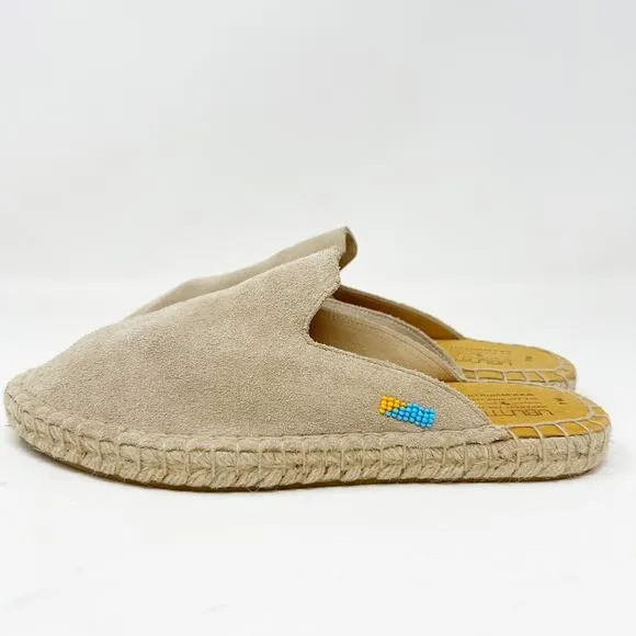 Ubuntu Lamu Mule Handmade Leather Slip On Shoes Tan Women's 7