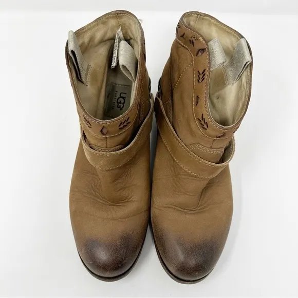 UGG Austin Leather Ankle Western Boots
