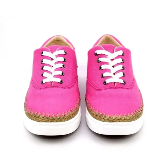 UGG AUSTRALIA EYAN II PINK AZALEA CANVAS BOAT STYLE SNEAKERS Trainers Flat Shoes