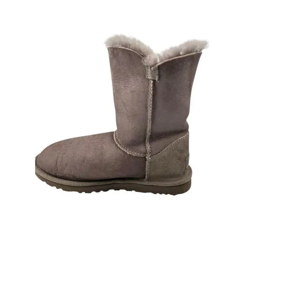 Ugg Australia Women's Azalea Charm Suede Snow Boots Size 6 In Gray