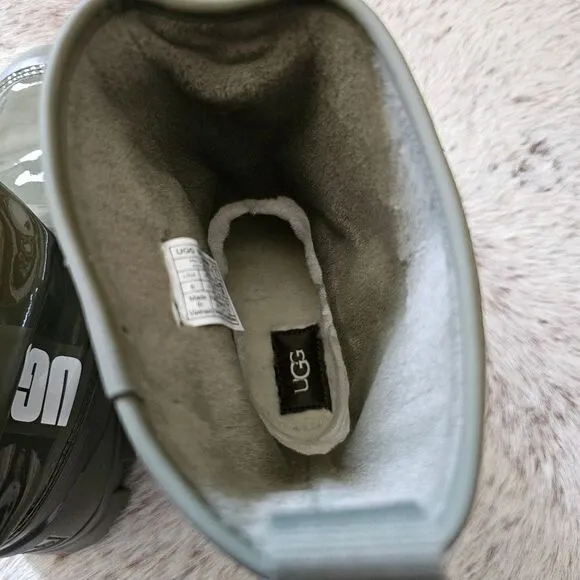 UGG Classic Brellah Mini Women's Waterproof Rain Snow Boots Olive Size 8 NEW