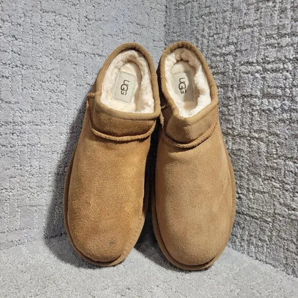 UGG Classic Mini Women's Size 10 US Chestnut Suede Slipper Shoes 1108193