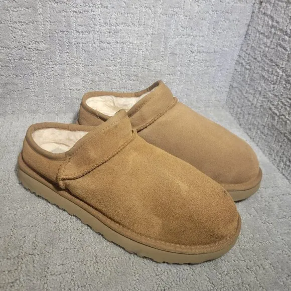 UGG Classic Mini Women's Size 10 US Chestnut Suede Slipper Shoes 1108193