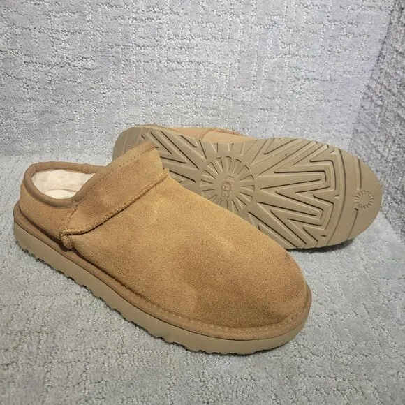 UGG Classic Mini Women's Size 10 US Chestnut Suede Slipper Shoes 1108193
