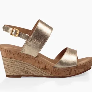 UGG Elena Metallic Cork wedge