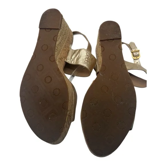 UGG Elena Metallic Cork wedge