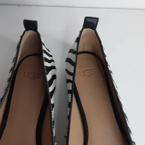 UGG Lynley  Zebra Print Calf Hair Flats Size 7