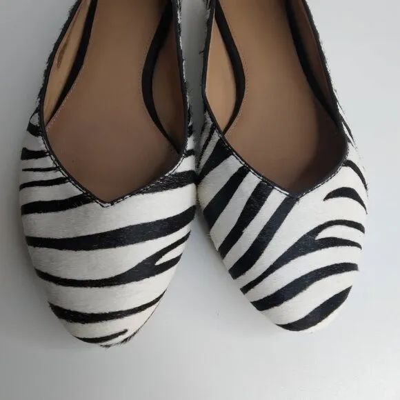 UGG Lynley  Zebra Print Calf Hair Flats Size 7