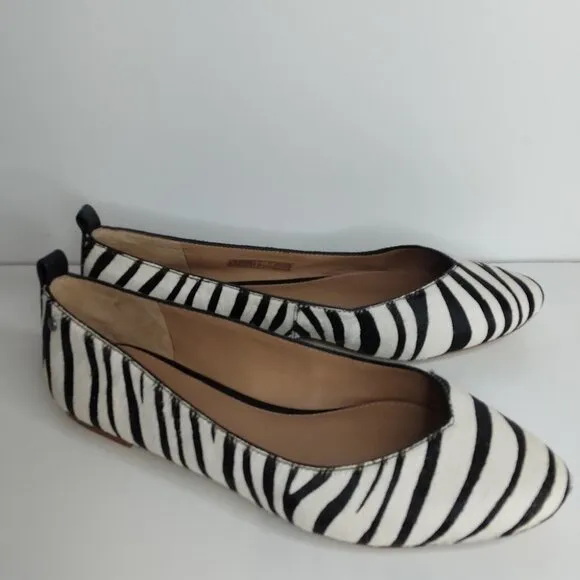 UGG Lynley  Zebra Print Calf Hair Flats Size 7