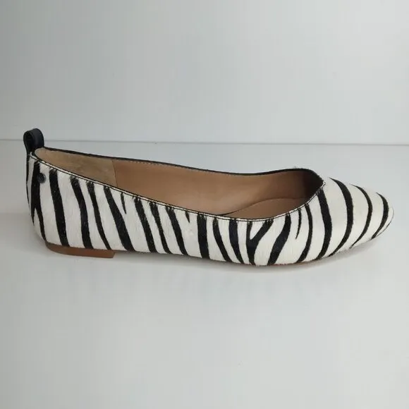 UGG Lynley  Zebra Print Calf Hair Flats Size 7