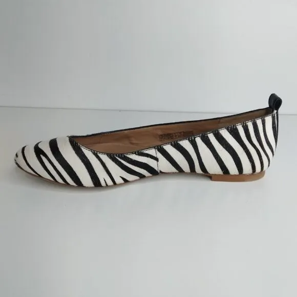UGG Lynley  Zebra Print Calf Hair Flats Size 7