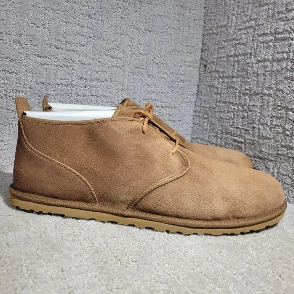 Ugg Maksim Tamarind Men's Size 17 US Brown Suede Wool Chukka Ankle Boots 1016680