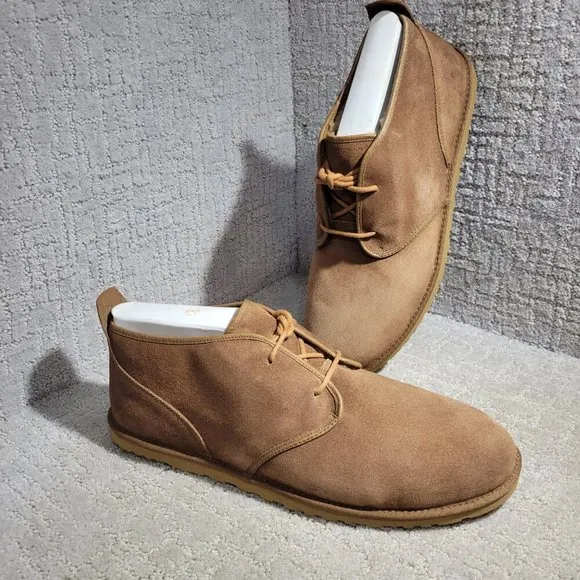 Ugg Maksim Tamarind Men's Size 17 US Brown Suede Wool Chukka Ankle Boots 1016680