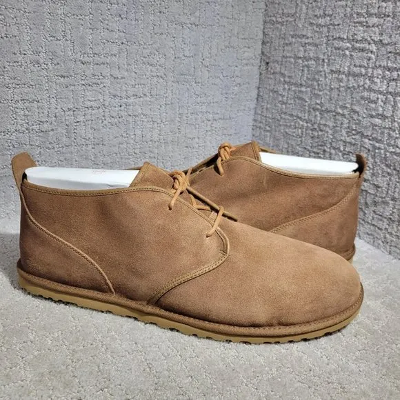 Ugg Maksim Tamarind Men's Size 17 US Brown Suede Wool Chukka Ankle Boots 1016680