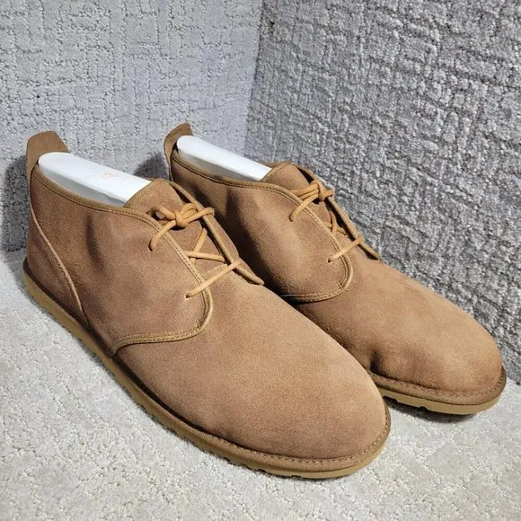 Ugg Maksim Tamarind Men's Size 17 US Brown Suede Wool Chukka Ankle Boots 1016680