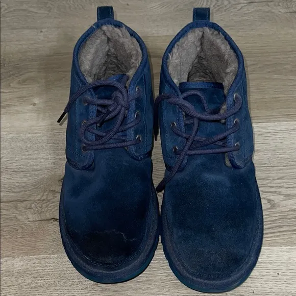 UGG Men's Blue Suede Lace Up Shoes Size 10