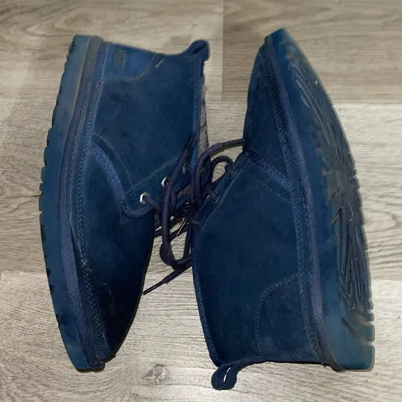 UGG Men's Blue Suede Lace Up Shoes Size 10