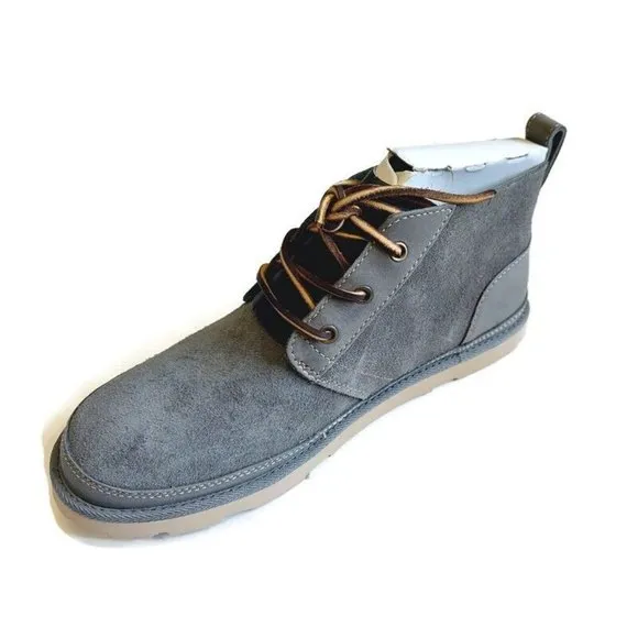 UGG Mens Size 8 Neumel Natural Sheepskin Lace Up Ankle Chukka Boots 1020369 Gray