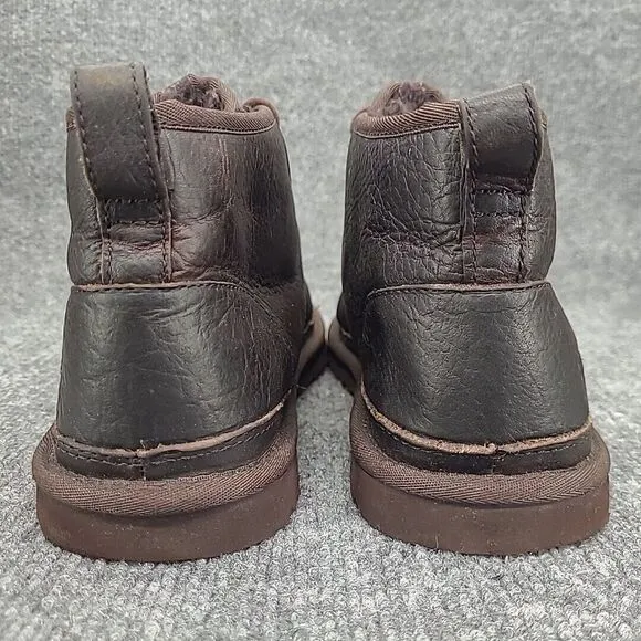 UGG Neumel China Tea Brown Leather Sheepskin‎ Chukka Ankle Boots Mens 10 1008908