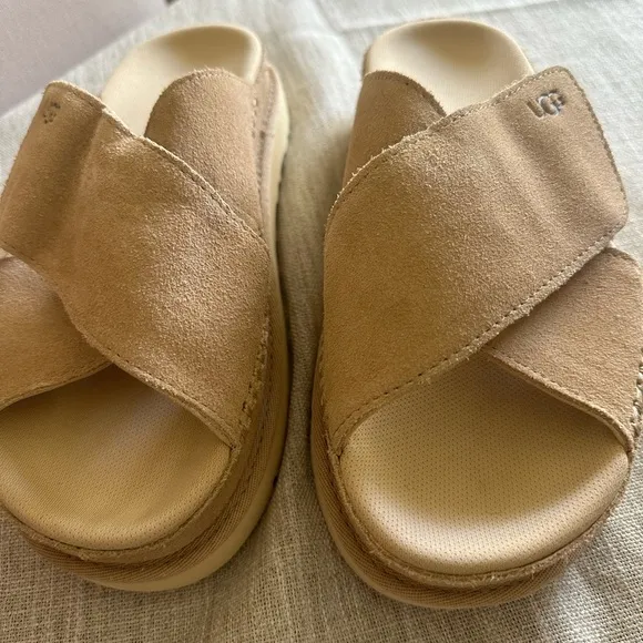 UGG Tan Slide Sandals