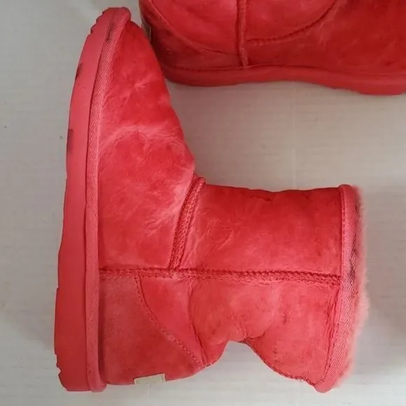 UGG Uggs Boots Classic Short II Samba Red WOMEN'S WOMAN'S 4 WINTER SNOW