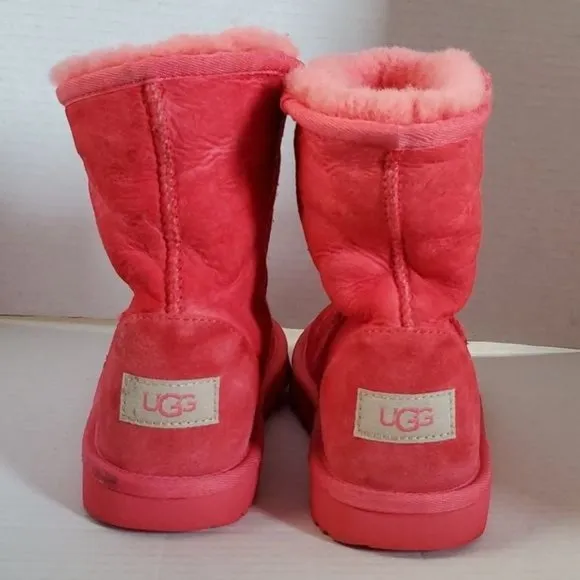 UGG Uggs Boots Classic Short II Samba Red WOMEN'S WOMAN'S 4 WINTER SNOW