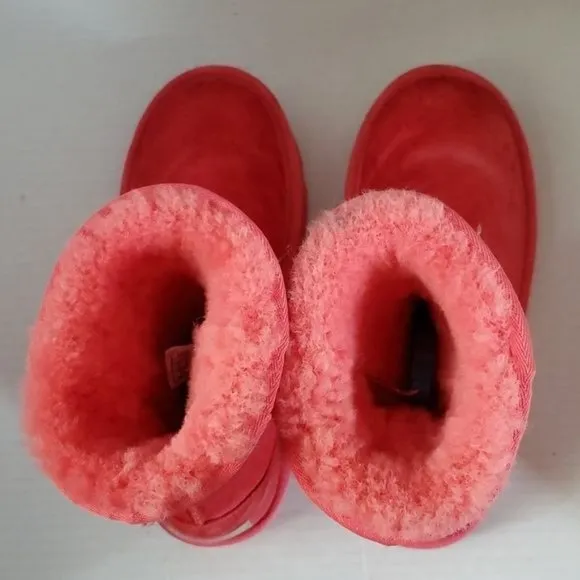 UGG Uggs Boots Classic Short II Samba Red WOMEN'S WOMAN'S 4 WINTER SNOW