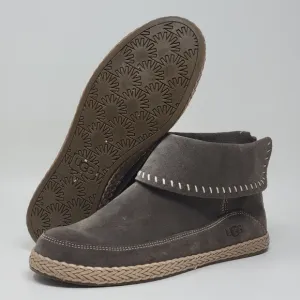 Ugg Varney Women's Size US 9 Gray Moccasin Suede Ankle Boho Bootie Shoes 1104653