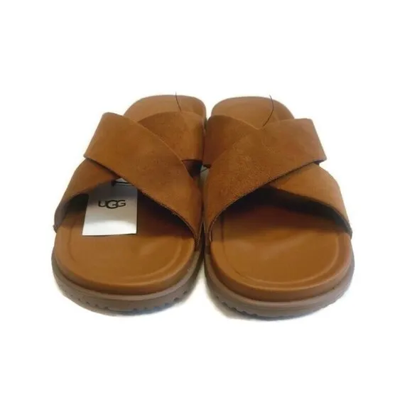 UGG Wainscott Slide Mens Size 9 Casual Sandal Chestnut Brown 1124902