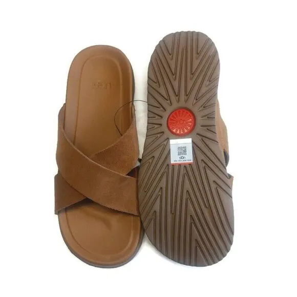 UGG Wainscott Slide Mens Size 9 Casual Sandal Chestnut Brown 1124902