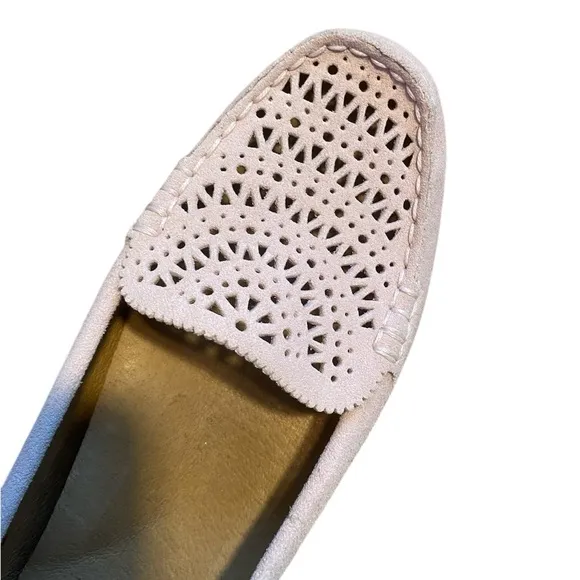 UGG Women's Pink Suede Loafers With Cutouts Size 9