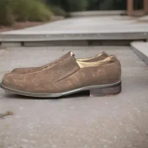 Umberto Pellegrini Designer Suede Slip On Loafers Leather Shoes Mens Size 12