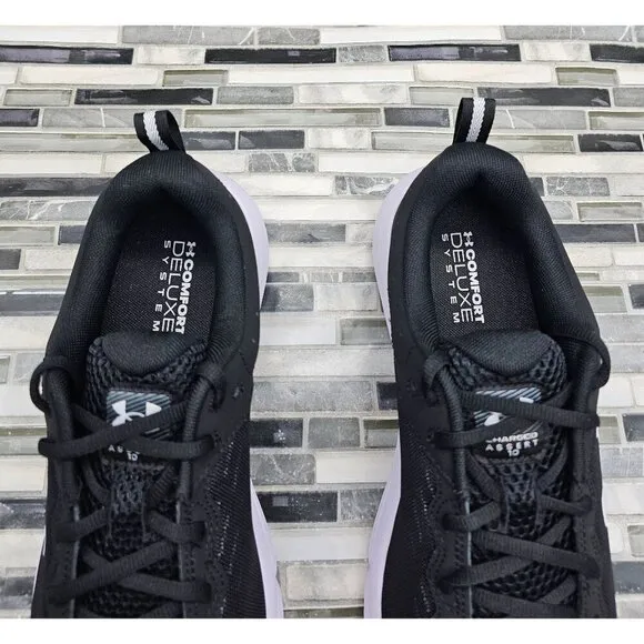 Under Armour Charged Assert 10 Black Men's Running Shoes Size 12