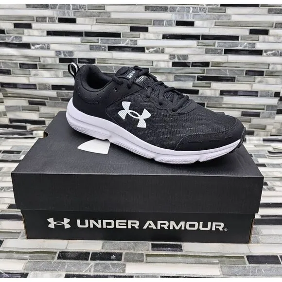 Under Armour Charged Assert 10 Black Men's Running Shoes Size 12