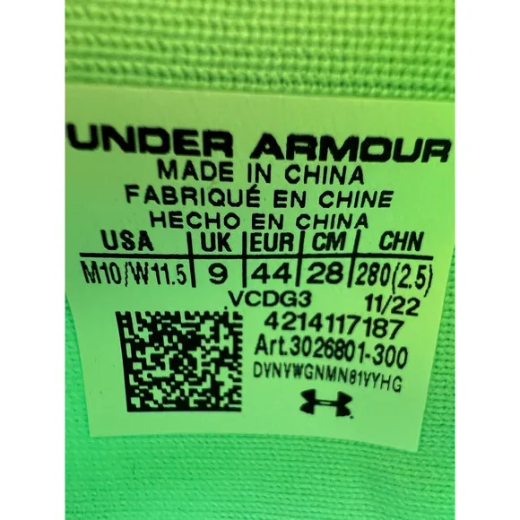 Under Armour Unisex UA Flow Velociti Elite Running 3026801-300 Men Sz 10,🛒