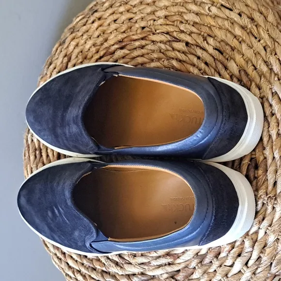 UNTUCKit Mens Navy Blue Suede/Leather Slip On Loafer/Sneaker/Shoes Size 10.5‎