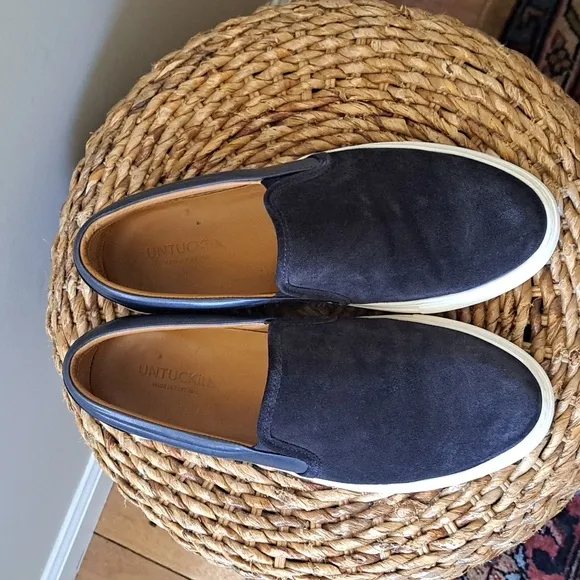 UNTUCKit Mens Navy Blue Suede/Leather Slip On Loafer/Sneaker/Shoes Size 10.5‎