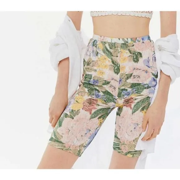Urban Outfitters Floral Bike Shorts - Women’s XS - Pink