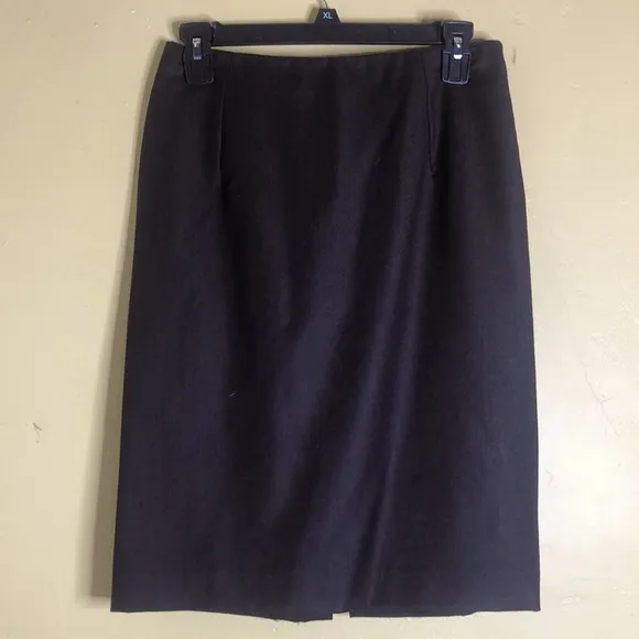 Valentino Cashmere Brown Pencil  Skirt  Size 6